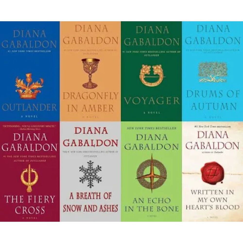 Outlander Series Books Diana Gabaldon #1 - 8 Time Travel Historical Romance Love